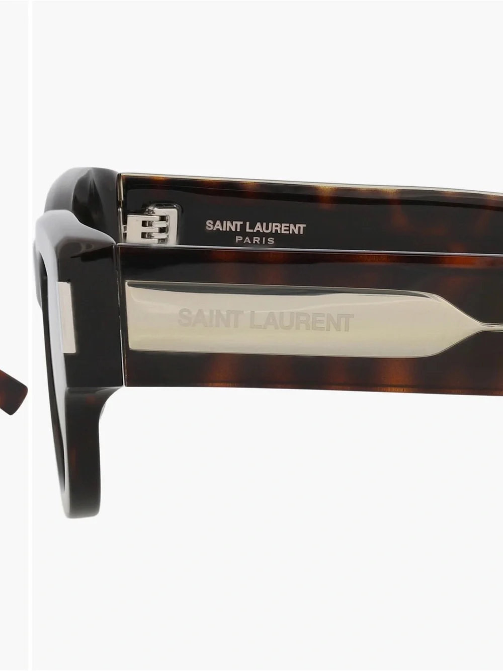 Saint Laurent Tortoiseshell Frame Black Lens Sunglasses